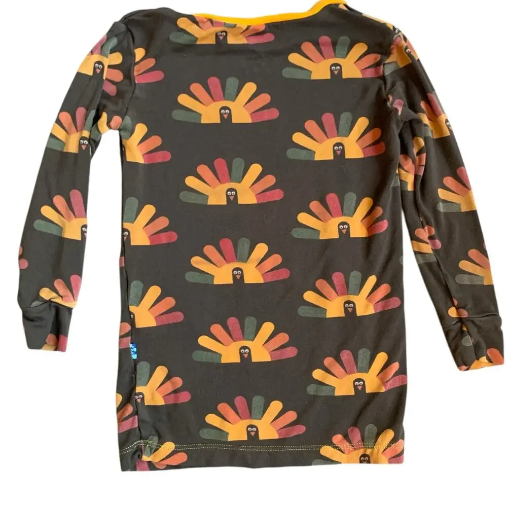 Kickee Pants Bamboo Bark Turkey Pajama Set